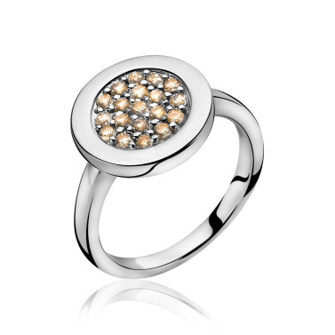 ZINZI Sterling Silver Ring Champagne ZIR1005C