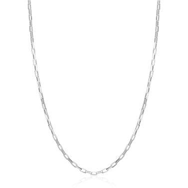 ZINZI zlv. collier massief geslepen anker 42+3cm