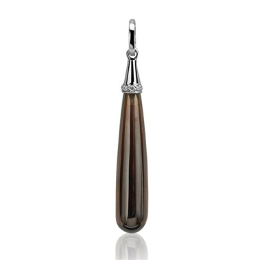 ZINZI Sterling Silver Drop Pendant Brown ZIH928BR