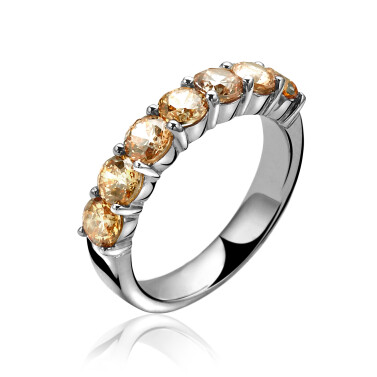 ZINZI Sterling Silver Ring Champagne ZIR1000C