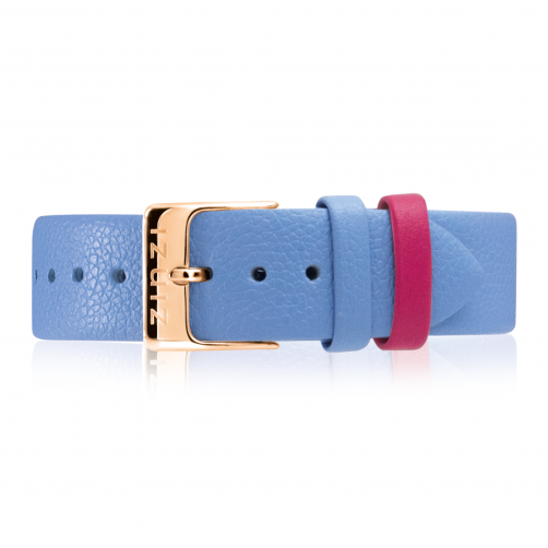 ZINZI Retro Light Blue Leather Strap 18mm RETBAND9