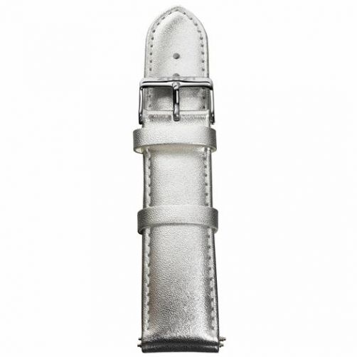 Zinzi leren horlogeband zilverkleurig UNOBAND7 
