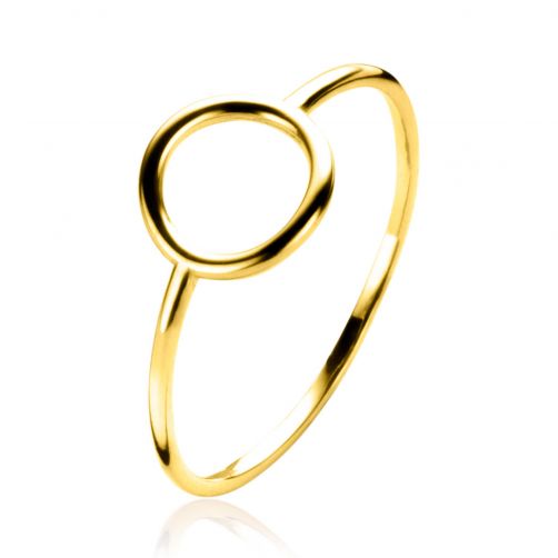 ZINZI Gold 14 krt ring met trendy open ZGR377