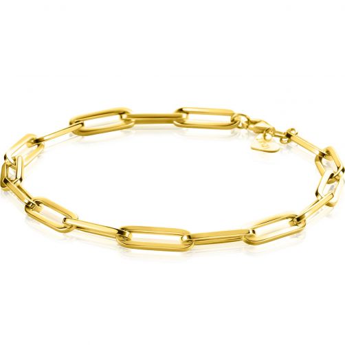 ZINZI 14K Gold Closed Forever Chain Bracelet 4,5mm width 18,5cm ZGA453
