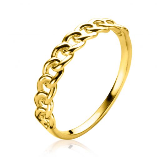 ZINZI 14K Gold Chain Ring Curb Chain 3,6mm width ZGR375