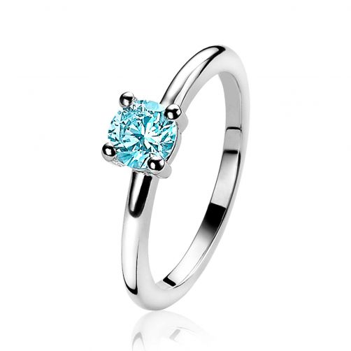 ZINZI Sterling Silver Stackable Ring 5mm Light Blue ZIR1300B