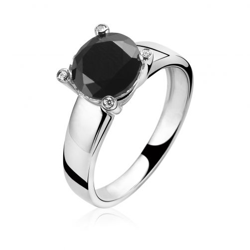 ZINZI Sterling Silver Ring Black ZIR1022Z