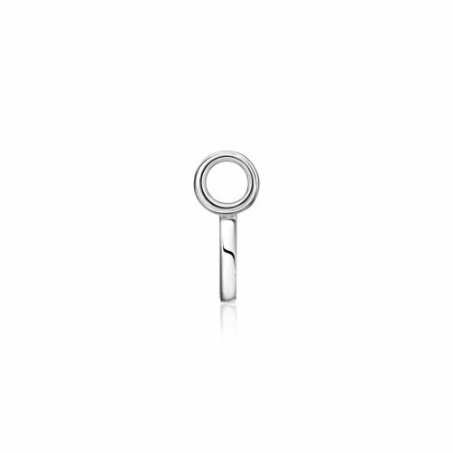 ZINZI Sterling Silver Letter Earrings Pendant I price per piece ZICH2144I (excl. hoop earrings)