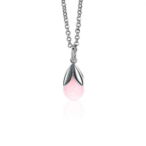 ZINZI Sterling Silver Drop Pendant Pink ZIH1877R