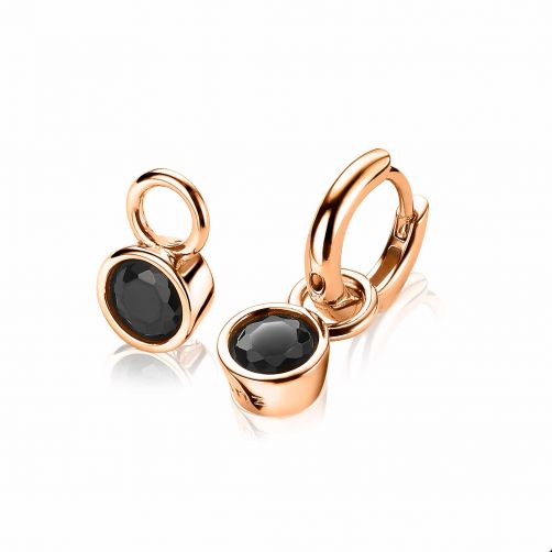 ZINZI Sterling Silver Ear Pendants 14K Rose Gold Plated