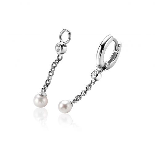 ZINZI Sterling Silver Ear Pendants 25 mm Chain Necklace