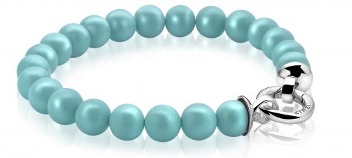 Zinzi zilveren parelarmband turquoise met sluiting 20cm ZIA401T-S