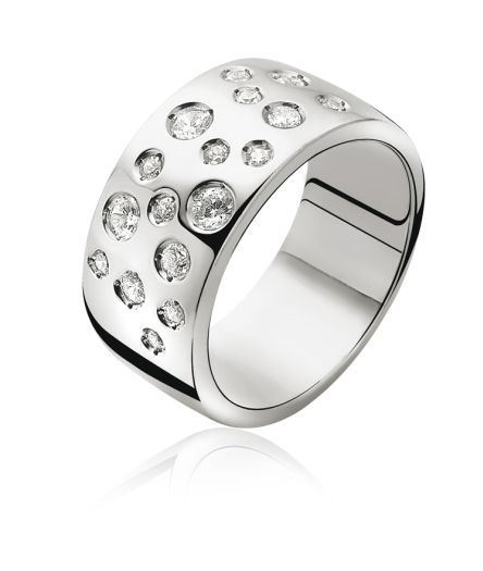 ZINZI zilveren ring wit ZIR574L