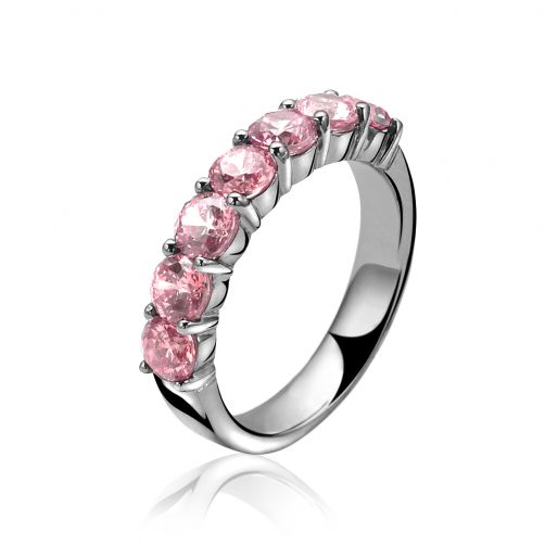 ZINZI zilveren ring roze ZIR1000R