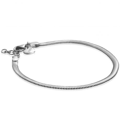 ZINZI Sterling Silver Flat Snake Chain Bracelet width 3,5mm ZIA2402