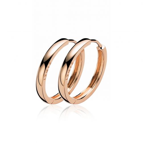 24mm ZINZI Rose Gold Plated Sterling Silver Hoop Earrings width 3mm ZIO192R