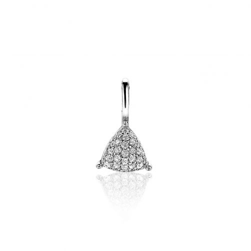 ZINZI Sterling Silver Pendant Triangle White ZIH2075