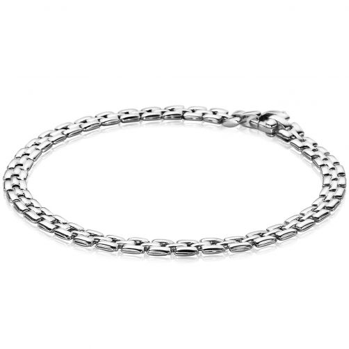 ZINZI Sterling Silver Rolex-style Chain Bracelet width 4mm 18,5cm ZIA2148