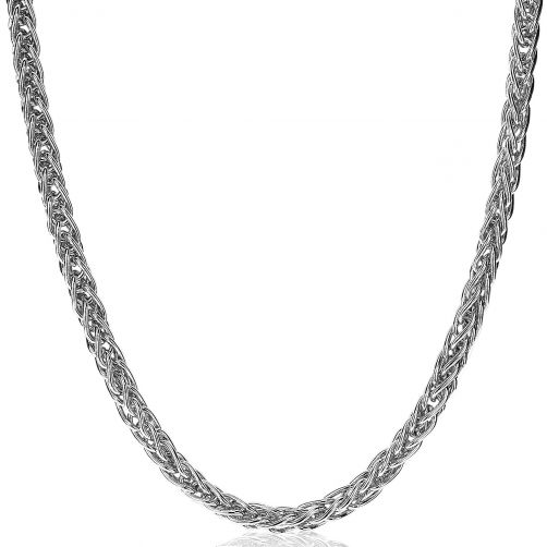 ZINZI Sterling Silver Necklace Foxtail 5mm