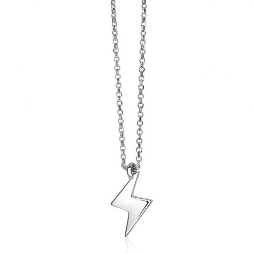 ZINZI Sterling Silver Fantasy Necklace Bolt of Lightning 40-45cm ZIC1681