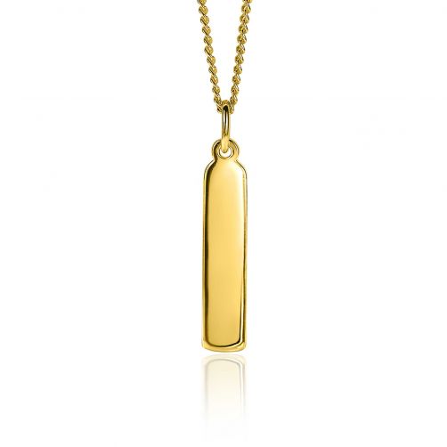 ZINZI Sterling Silver Pendant 14K Yellow Gold Plated 32mm