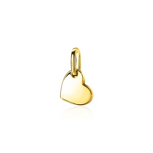 ZINZI zilveren hanger geel verguld hartje ZIH2065G