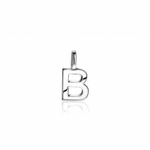 ZINZI Sterling Silver Letter Pendant B