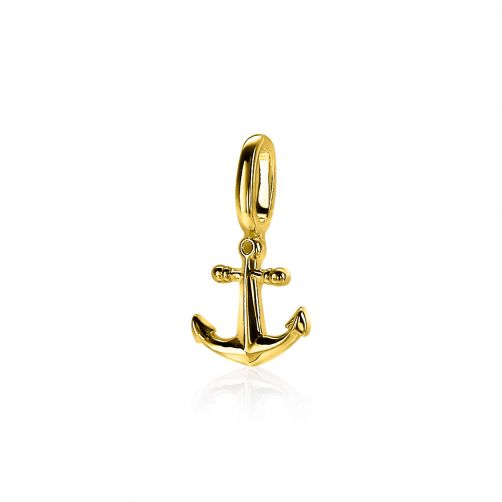 ZINZI Gold Plated Sterling Silver Pendant Anchor ZIH2063G