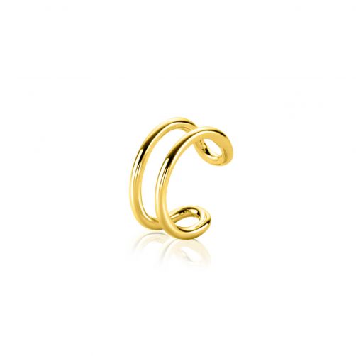 12,5mm ZINZI Gold Plated Sterling Silver Ear Cuff Multi-look 5,5mm width (price per piece) ZIO-CUFF4G