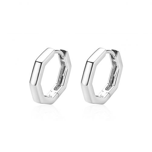ZINZI zilveren oorringen zeshoek 18 x 3mm ZIO1842