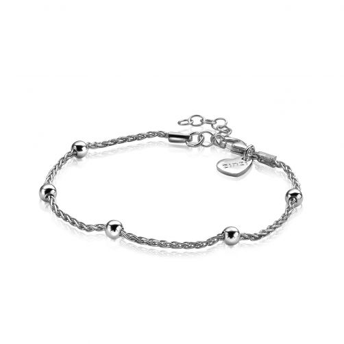 ZINZI zilveren fantasie armband 17,5-20,5cm  ZIA1128 