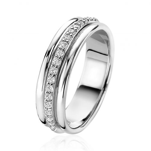 ZINZI Sterling Silver Chic Ring Multi-look White ZIR2049