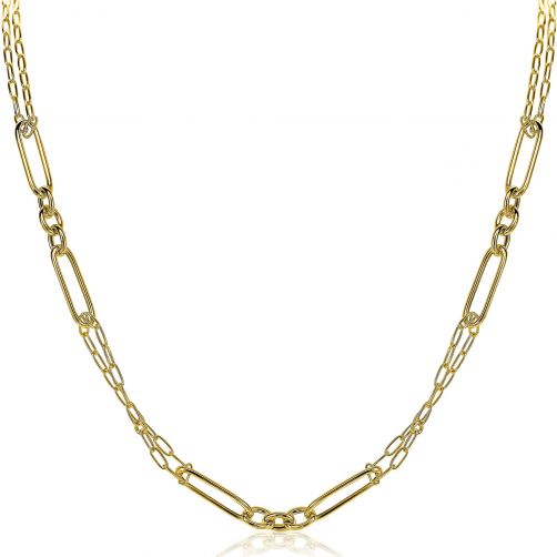 ZINZI Gold Plated Sterling Silver Necklace Trendy Chain 45cm ZIC1991G