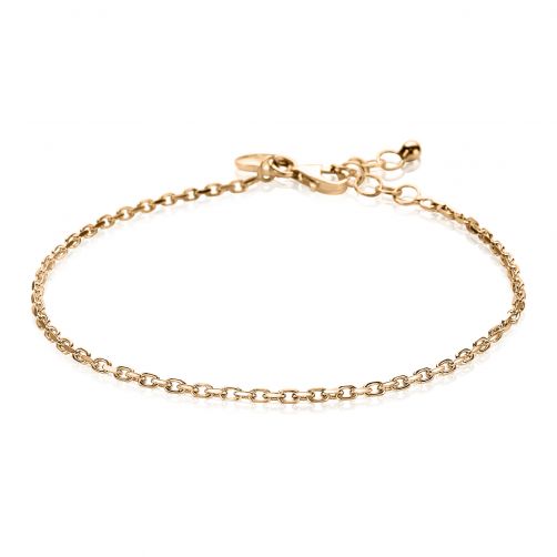 ZINZI zilveren armband rosé verguld ankerschakel ZIA1415R