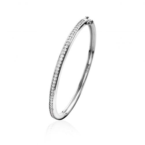 ZINZI Sterling Silver Bangle Bracelet White 3,5mm width ZIA1240