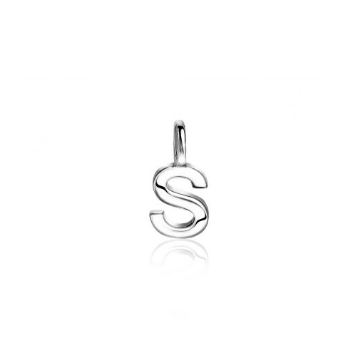 ZINZI Sterling Silver Letter Pendant S