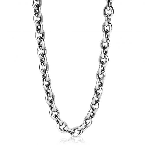 ZINZI zilveren schakelcollier ovaal 45cm ZIC1614