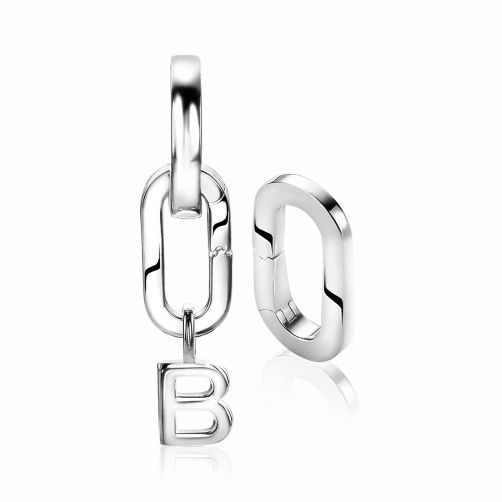 16mm ZINZI Sterling Silver Earrings Pendants Oval Clasp for Charms ZICH2060 (excl. hoop earrings)