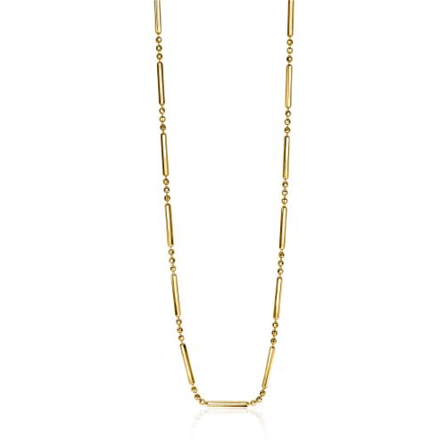 ZINZI Gold Plated Sterling Silver Fantasy Necklace with Bars 40-44cm ZIC1452G