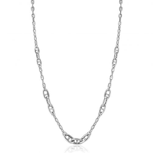 ZINZI Sterling Silver Marine Chain Necklace with Trendy Larger Marine Chains 7mm width 43-48cm ZIC2407