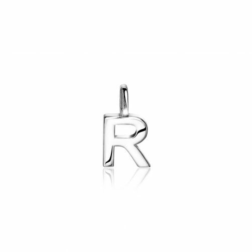 ZINZI Sterling Silver Letter Pendant R