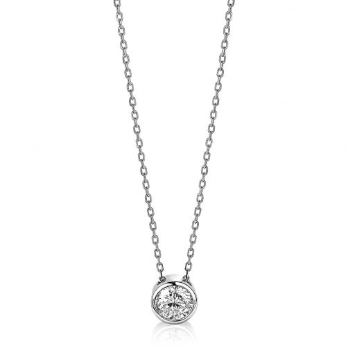 ZINZI Sterling Silver Necklace Whiteh Pendant