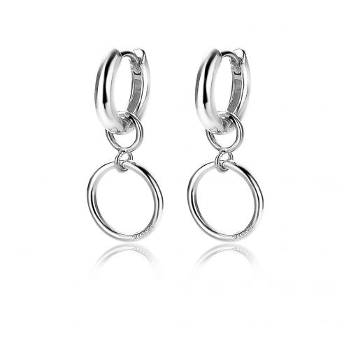 ZINZI Sterling Silver Earrings Pendants Open Circle 11mm ZICH1748 (excl. hoop earrings)