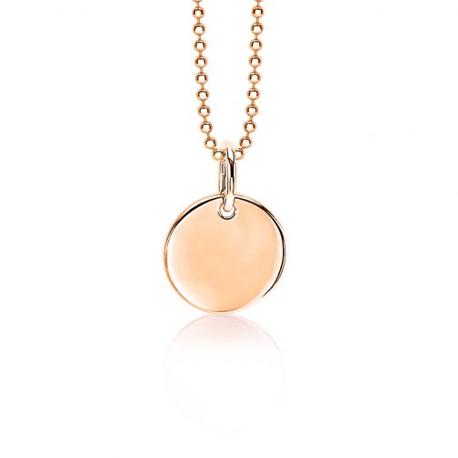 ZINZI zilveren hanger rosé verguld glad rond 12mm ZIH1825R (zonder collier)