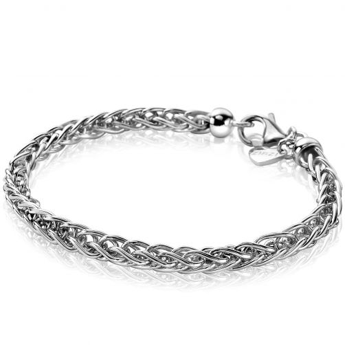 ZINZI Sterling Silver Bracelet Foxtail