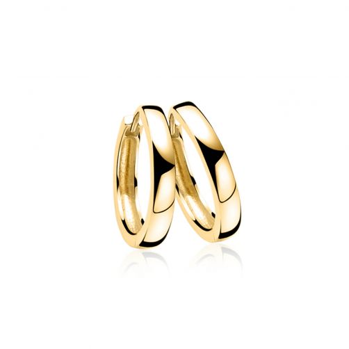 20mm ZINZI Gold Plated Sterling Silver Hoop Earrings width 3mm ZIO190G