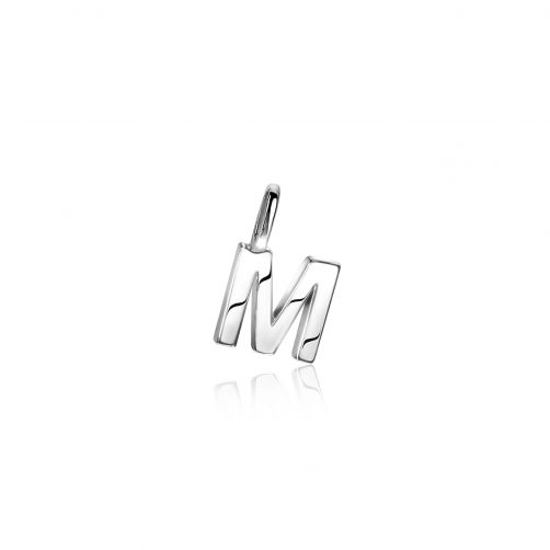 ZINZI Sterling Silver Letter Pendant M