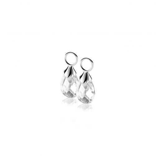 ZINZI Sterling Silver Earrings Pendants White ZICH1171 (excl. hoop earrings)