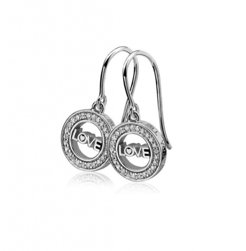 ZINZI Sterling Silver Ear Pendants LOVE LOVEO08H