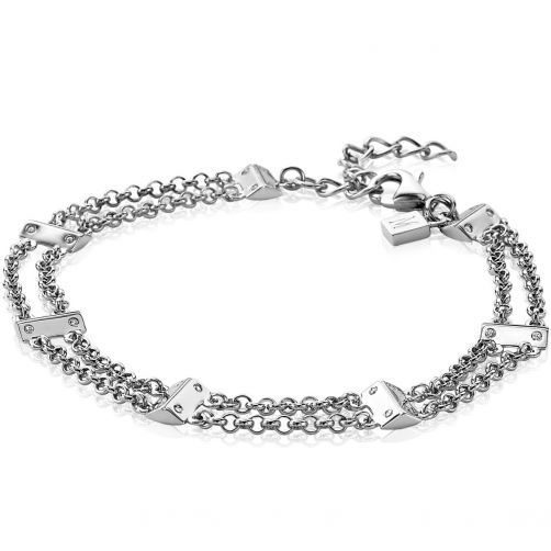 Mart Visser by ZINZI Sterling Silver Multi-look Chain Bracelet MVA21
